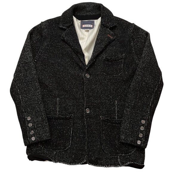 32 Bar Blues Blazer Jacket Mens Size M Sports Coat Unconstructured Vented Gray - Picture 1 of 5